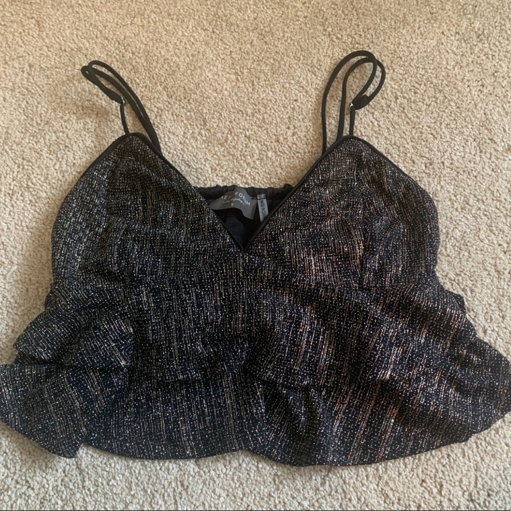 Ruffle Crop Going out top